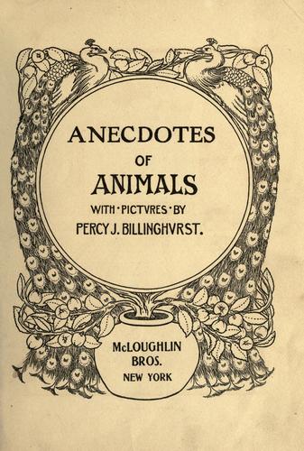 Anecdotes of Animals