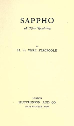 Sappho: A New Rendering