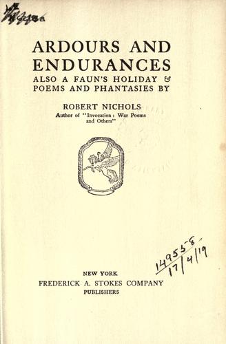 Ardours and Endurances