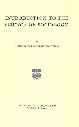 Introduction to the Science of Sociology