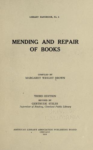 Mending and Repair of Books