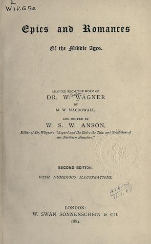 Epics and Romances of the Middle Ages