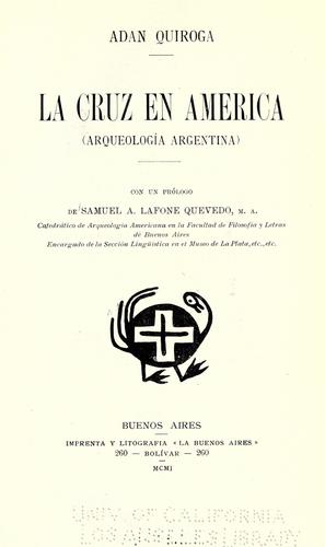 La cruz en América (Arqueología Argentina)