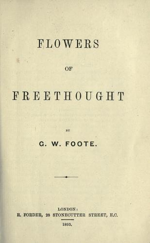 Flowers of Freethought (Second Series)