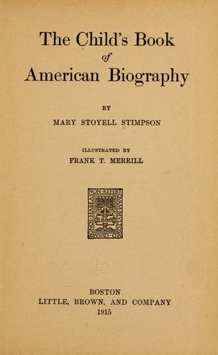 Child's Book of American Biography