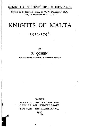 Knights of Malta, 1523-1798