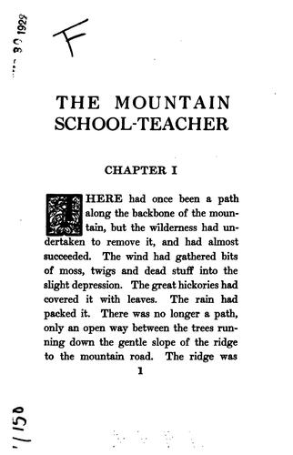 The Mountain School-Teacher
