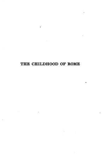 The Childhood of Rome