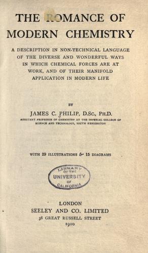 Romance of Modern Chemistry