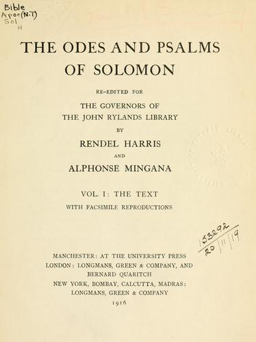 Psalms and Odes of Solomon