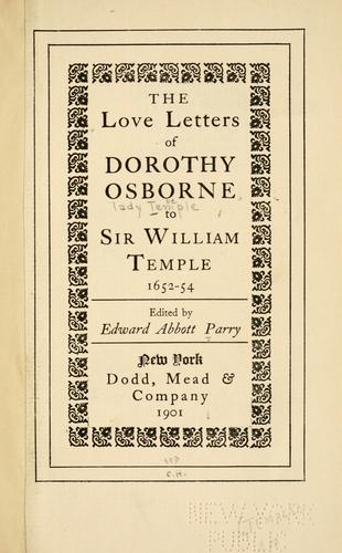 Love Letters of Dorothy Osborne