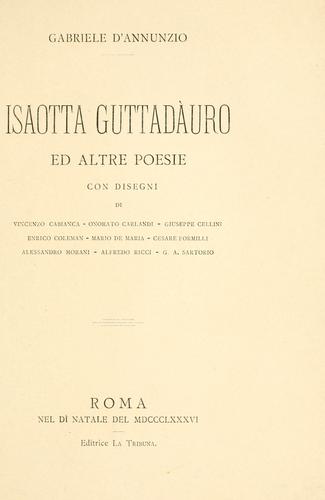 Isaotta Guttadàuro ed altre poesie