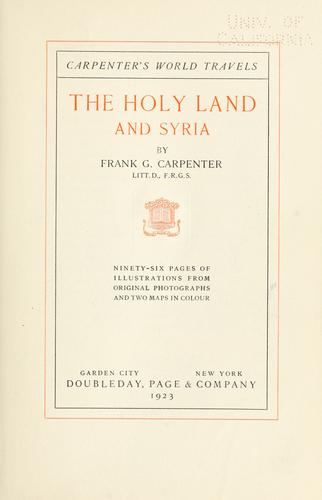 Holy Land and Syria