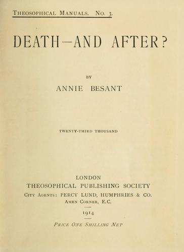 Death—and After?