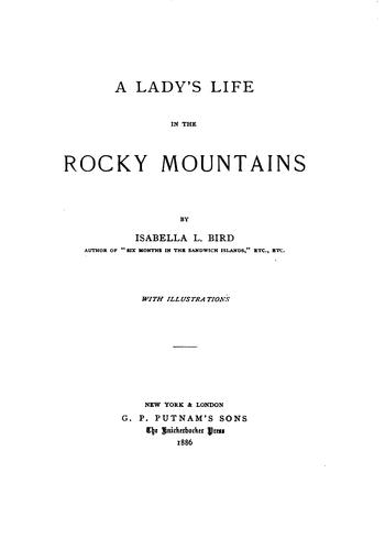Lady's Life in the Rocky Mountains