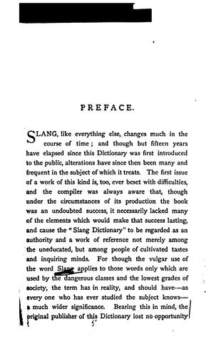 The slang dictionary: Etymological, historical and anecdotal