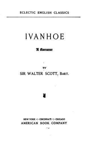 Ivanhoe: A Romance