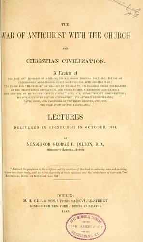 War of Antichrist with the Church and Christian Civilization