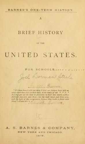 A Brief History of the United States