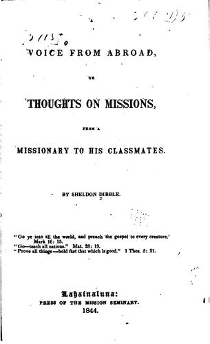Thoughts on Missions