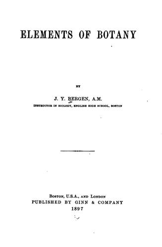 Elements of Botany