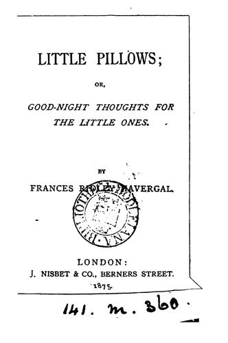 Little Pillows, or Good-Night Thoughts for Little Ones