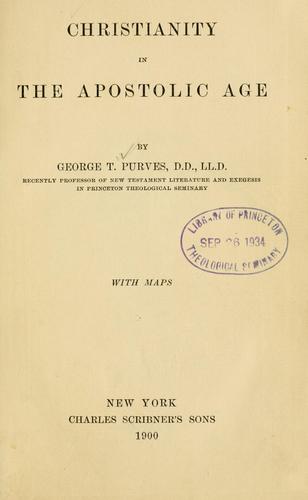 Christianity in the Apostolic Age
