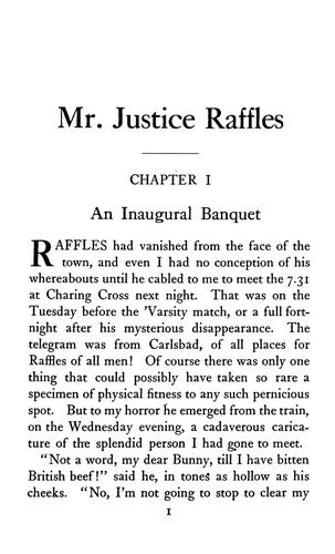 Mr. Justice Raffles