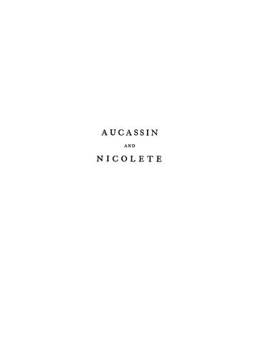 Aucassin and Nicolette.