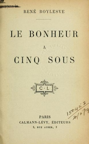 Le bonheur à cinq sous
