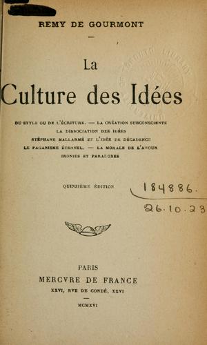 La culture des idées