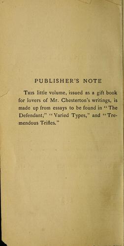Wit and Wisdom of Chesterton