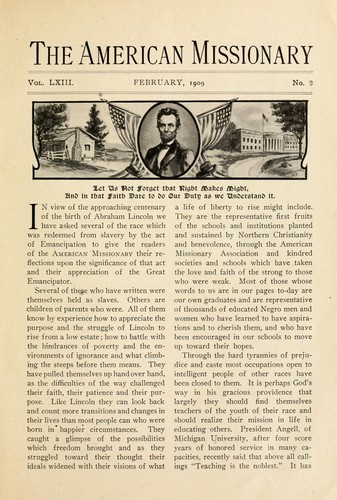 The American Missionary — Volume 48, No. 10, October, 1894