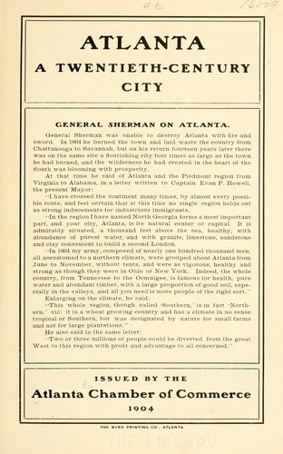 Atlanta: A Twentieth-Century City