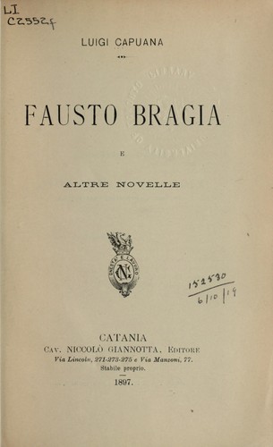 Fausto Bragia, e altre novelle