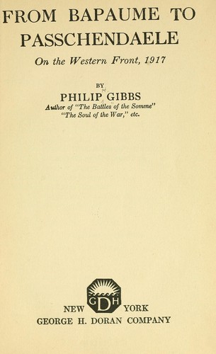From Bapaume to Passchendaele, 1917