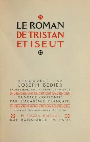 Le roman de Tristan et Iseut