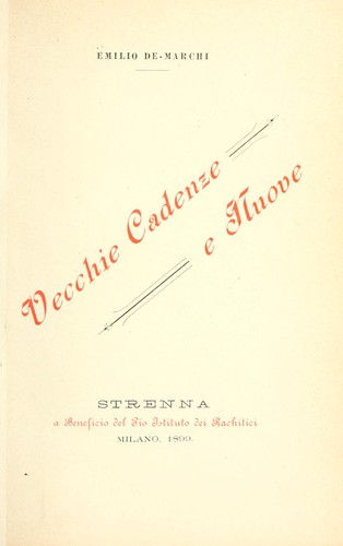 Vecchie cadenze e nuove