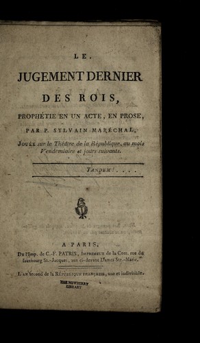 Le jugement dernier des rois