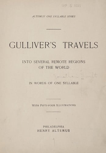 Gulliver's Travels into Several Remote Regions of the World