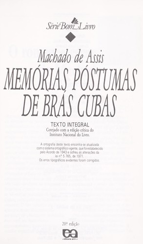 Memórias Póstumas de Brás Cubas