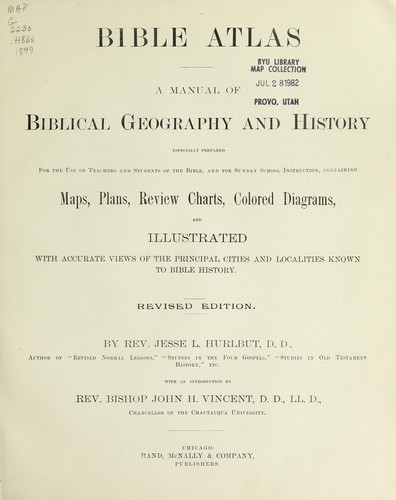 Bible Atlas: A Manual of Biblical Geography and History