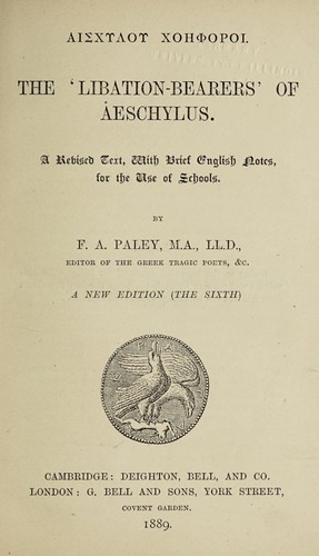 Libation-Bearers (Morshead Translation)