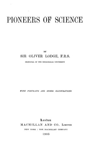 Pioneers of Science