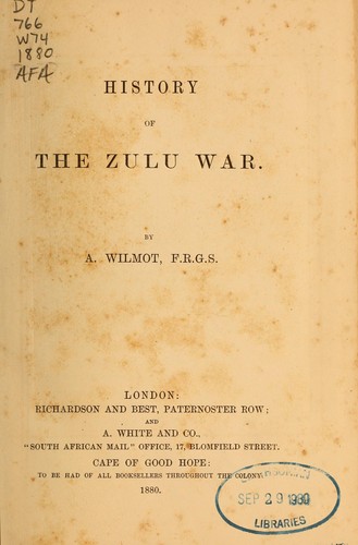 History of the Zulu War