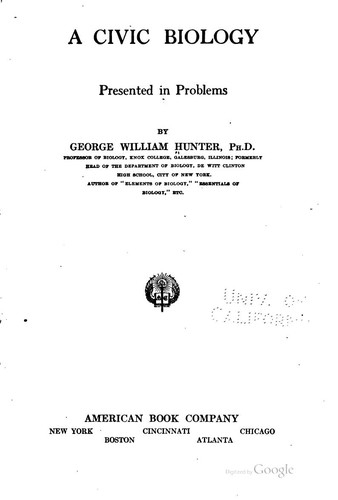 A Civic Biology, Presented in Problems