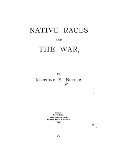 Native Races and the War